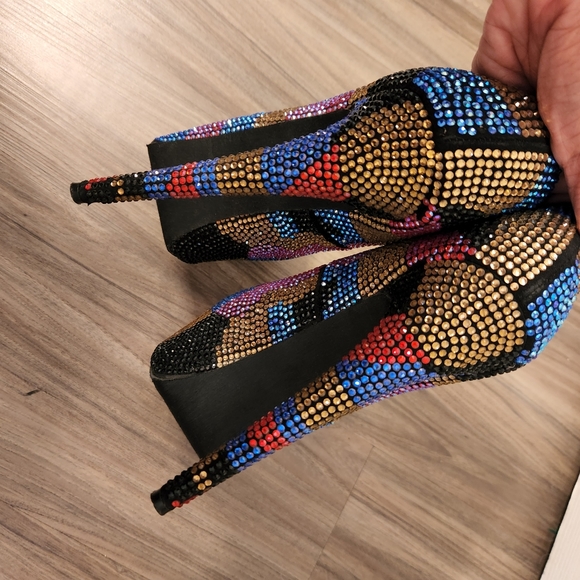 Steve Madden Multicolor Rhinestone Heels - Picture 4 of 4